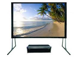 JK Fast Fold Screen, 200", 4:3 Aspect Ratio, Front & Rear Fabric